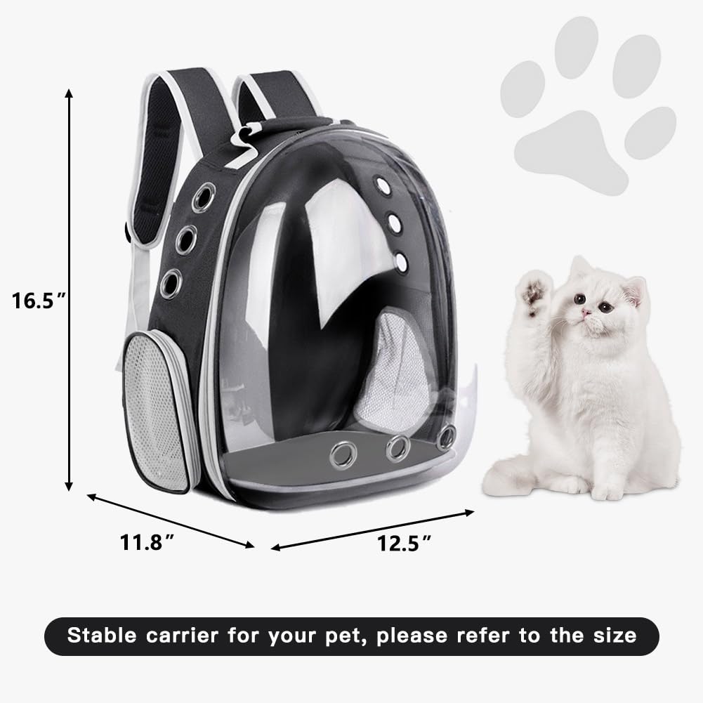 Pet Backpack Carrier with Clear Front and Harness U52354