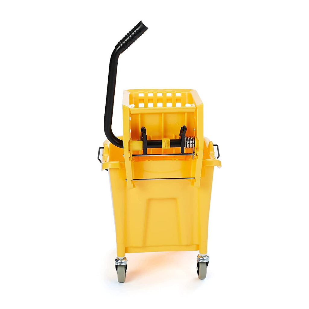 Yellow 35-Quart Mop Bucket on Wheels E60037