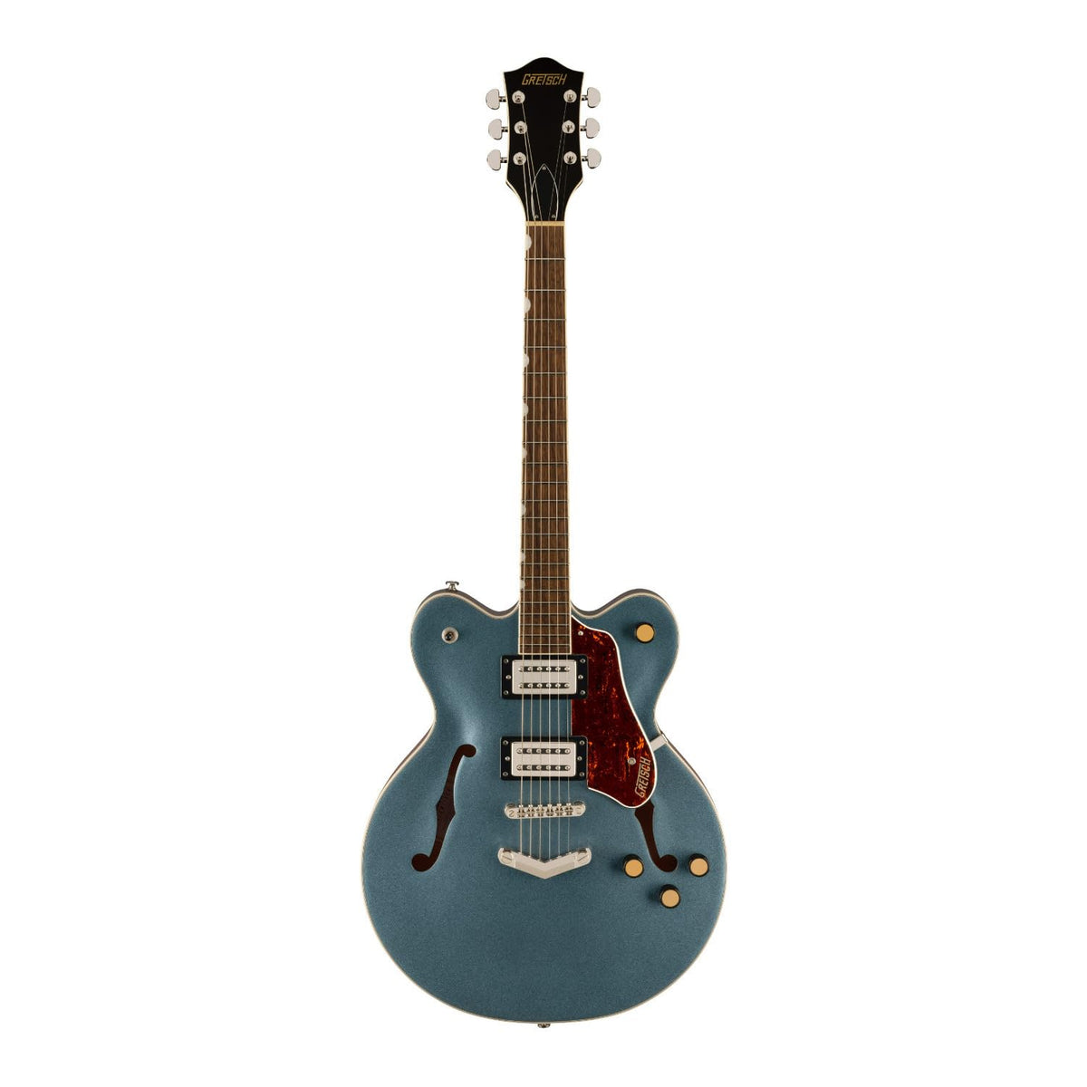 Gunmetal Hollow Body Electric Guitar with Case D7651