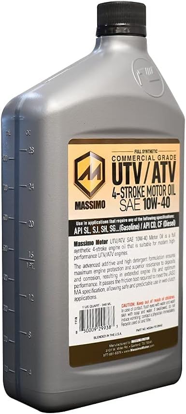 10W-40 Full Synthetic Oil 1 Qt. 2packs B491791