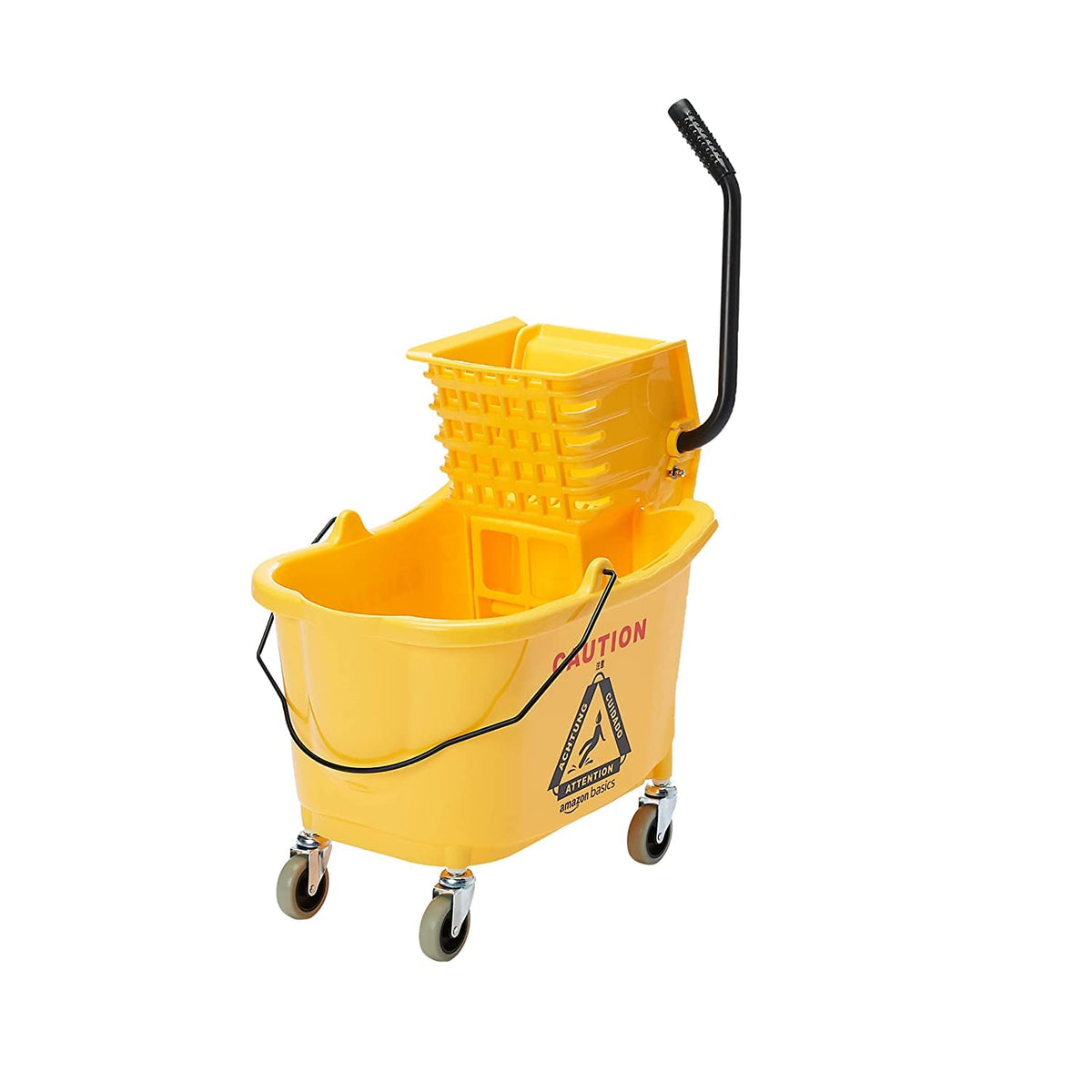 Yellow 35-Quart Mop Bucket on Wheels E60037