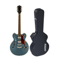 Gunmetal Hollow Body Electric Guitar with Case D7651