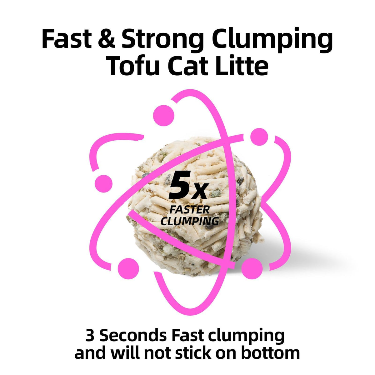 Clumping Cat Litter 99.9% Dust Free Flushable Mixed Tofu and Bentonite Odor Control 16.8lb O901078