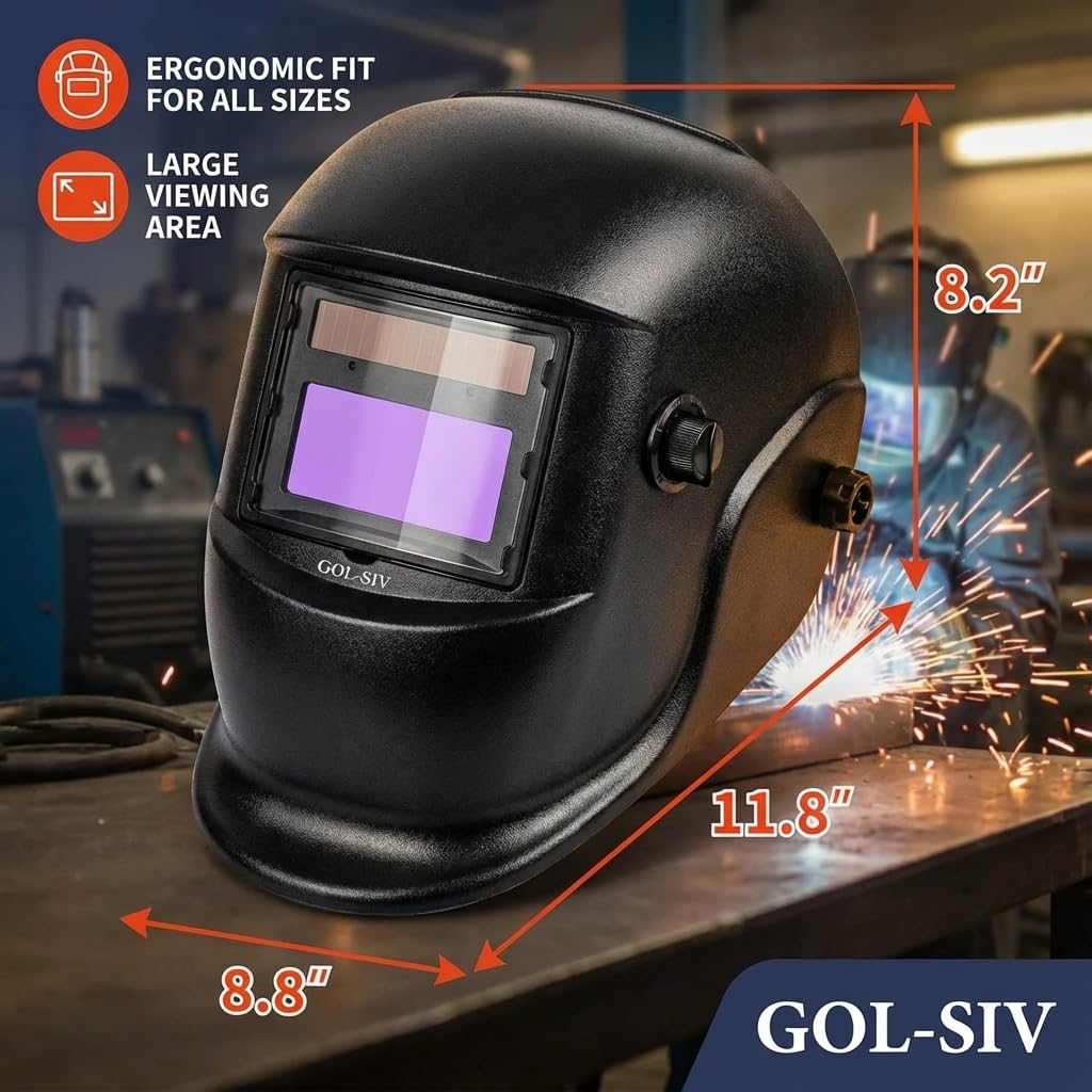 Auto Darkening Welding Helmet True Color Wide View Screen V9509