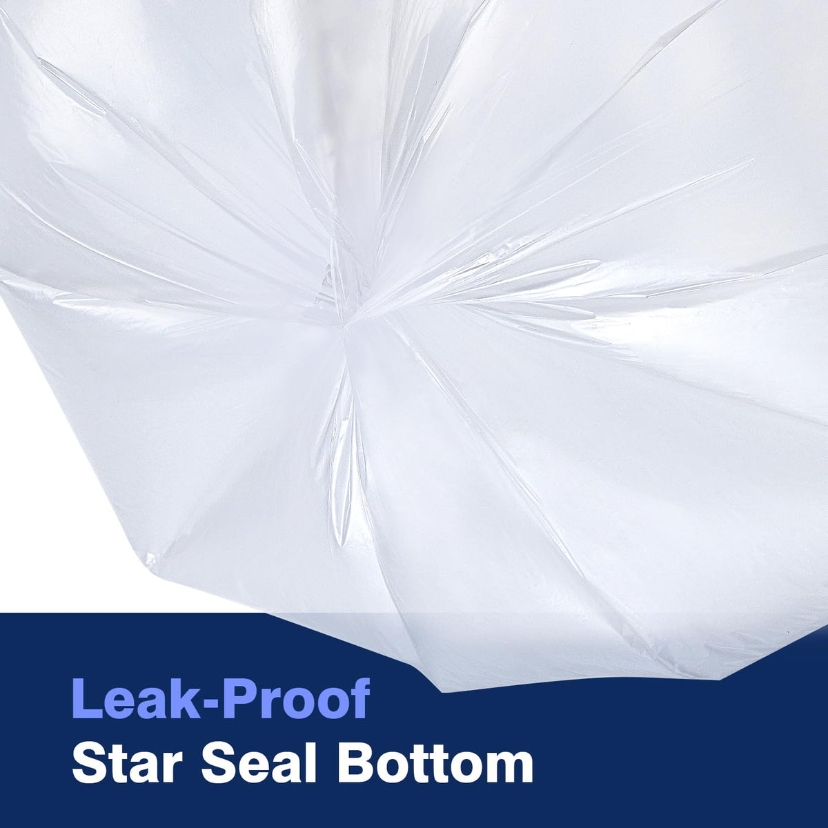 Clear 40-45 Gallon Trash Can Liners, 250 Count K532