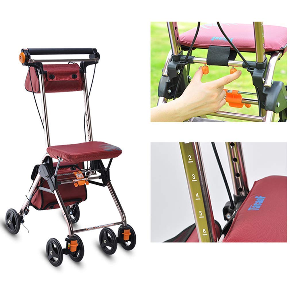 Portable Rollator Walker with Seat H1317