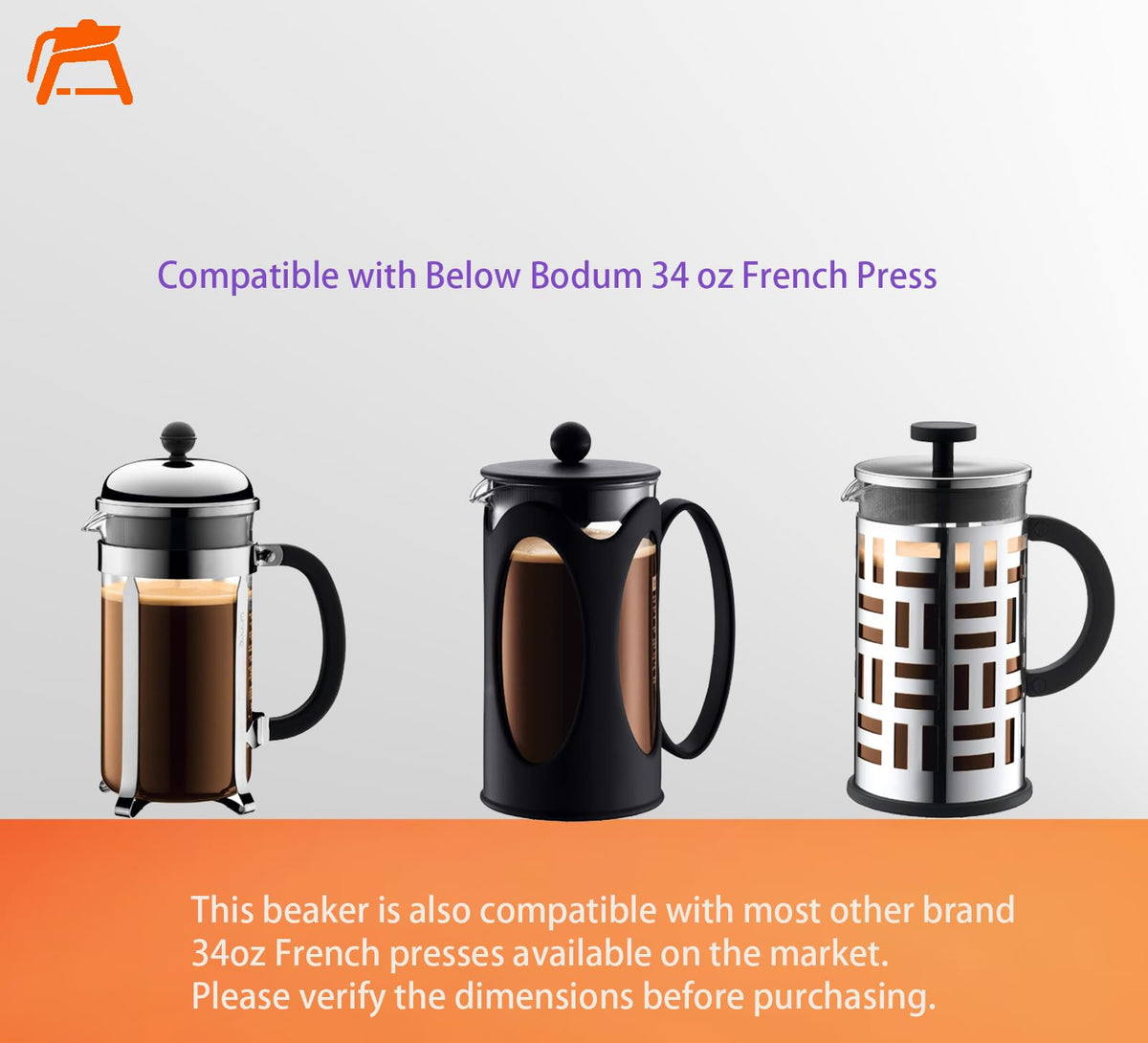 34oz Glass Carafe 8 Cup 1000ml V68455