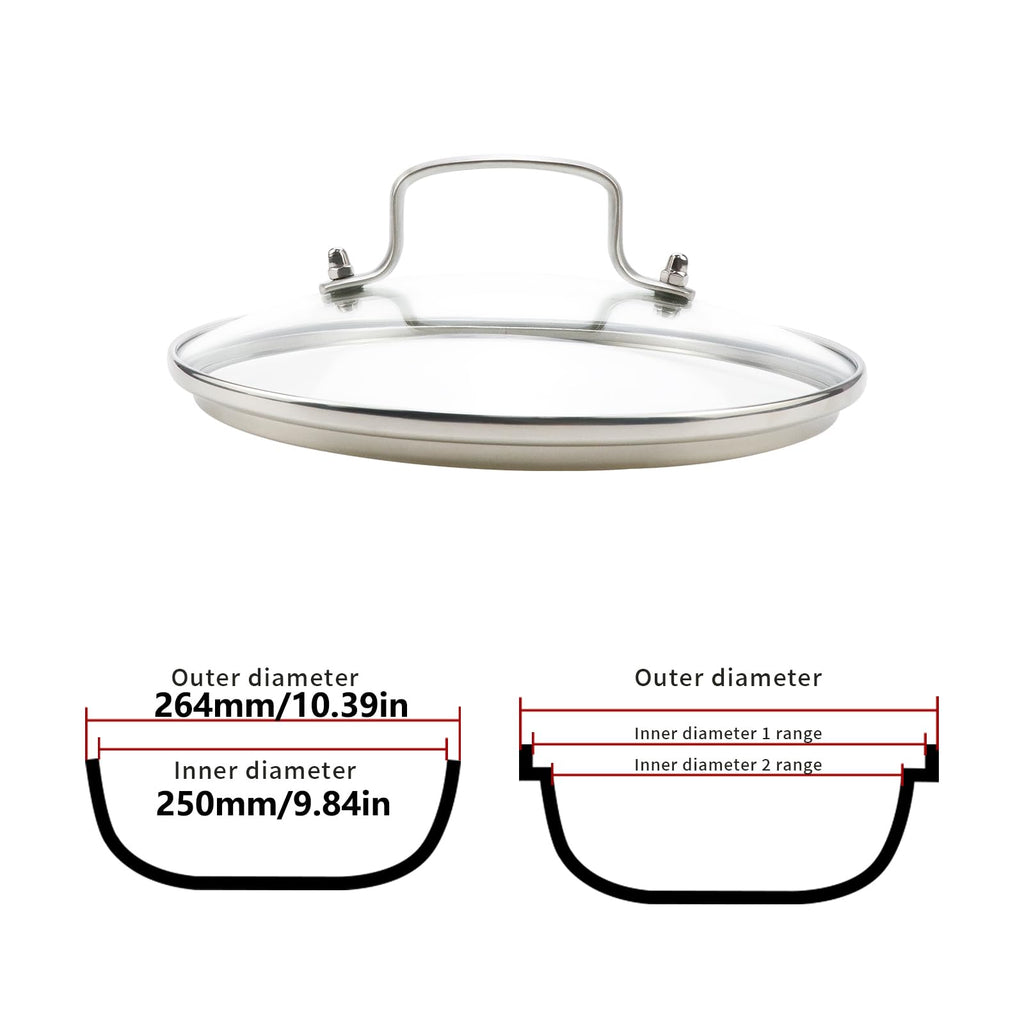 10" Tempered Glass Lid T817