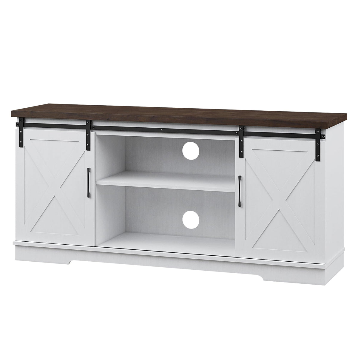 Farmhouse TV Stand Entertainment Center for 65 Inch TV N91958