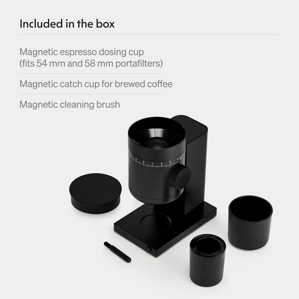 Electric Conical Burr Coffee Grinder, 48 mm Burrs, Black S949739