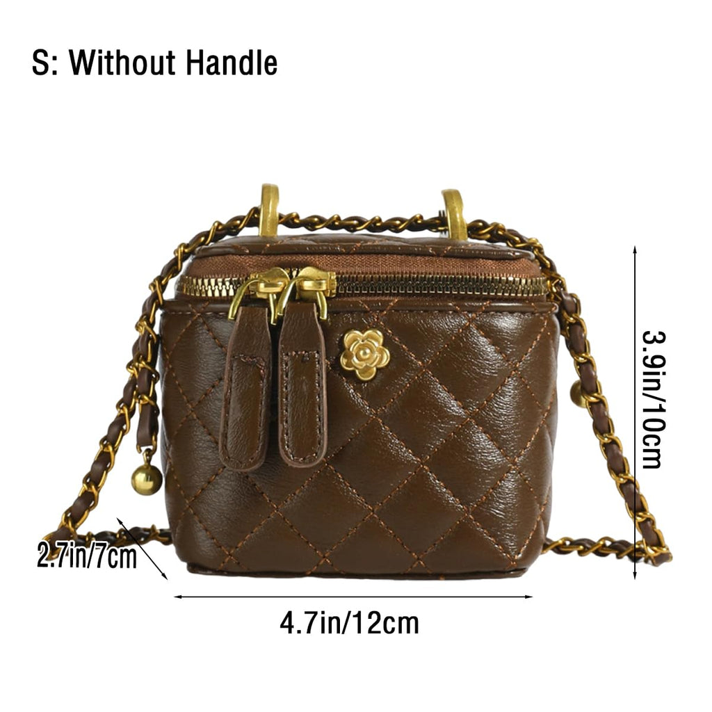 Quilted Leather Crossbody Bag with Chain Strap H83752