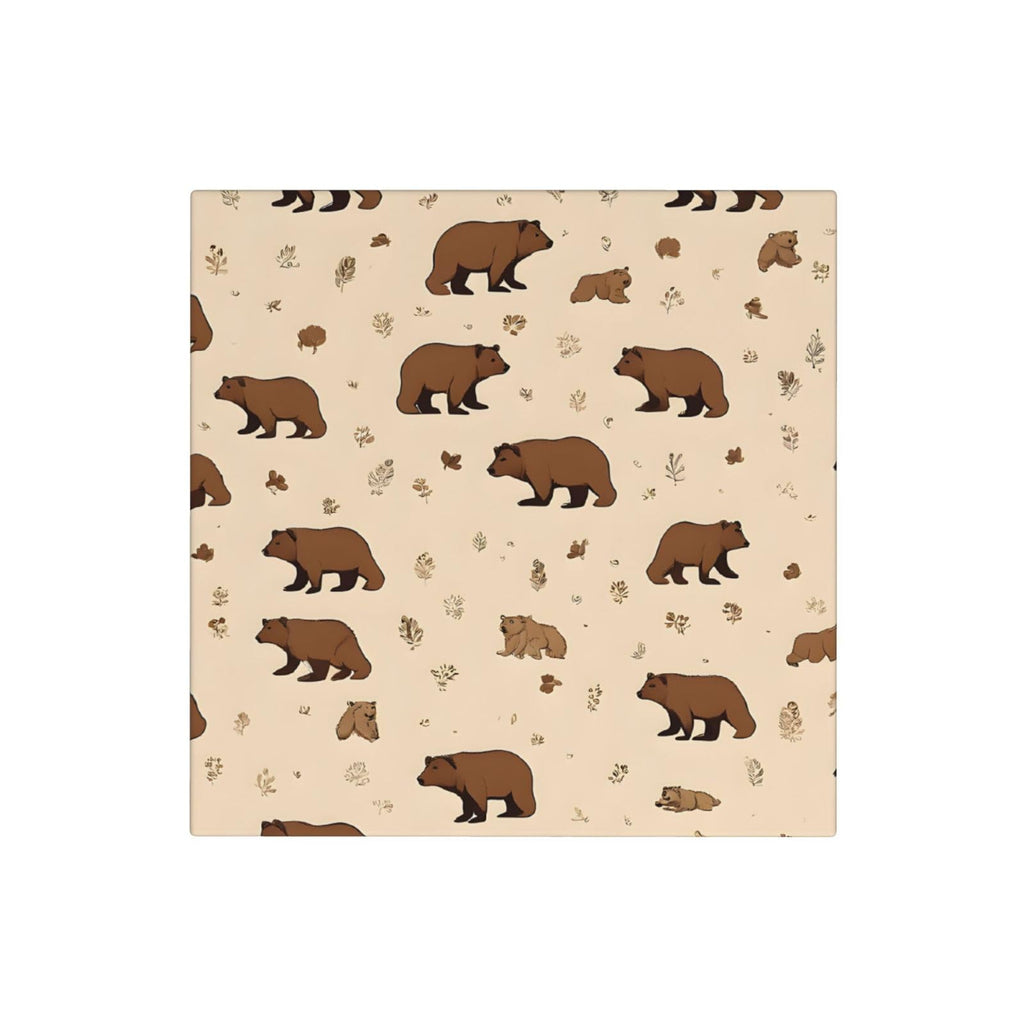 Square Cartoon Bear Ceramic Coasters Set of 6 K928