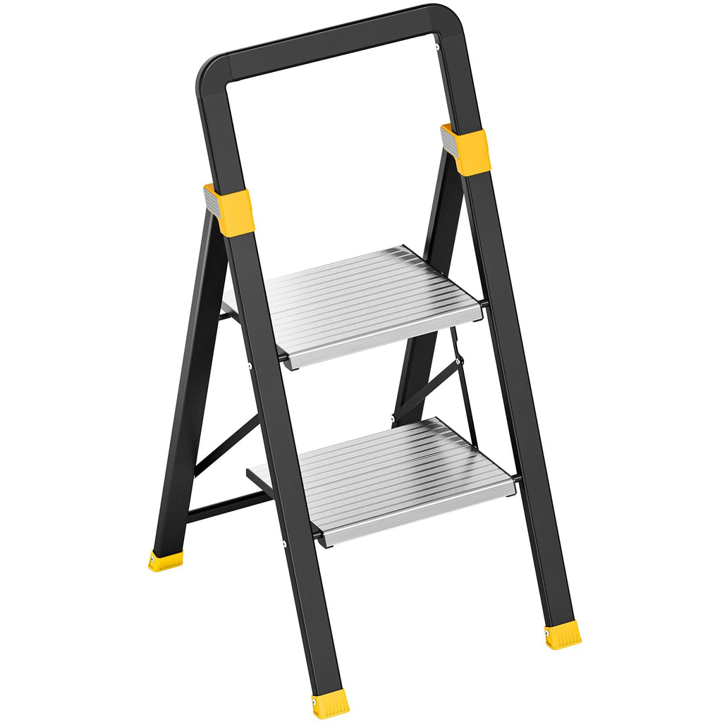 2 Step Ladder Lightweight Aluminum Folding Step Stool V4757