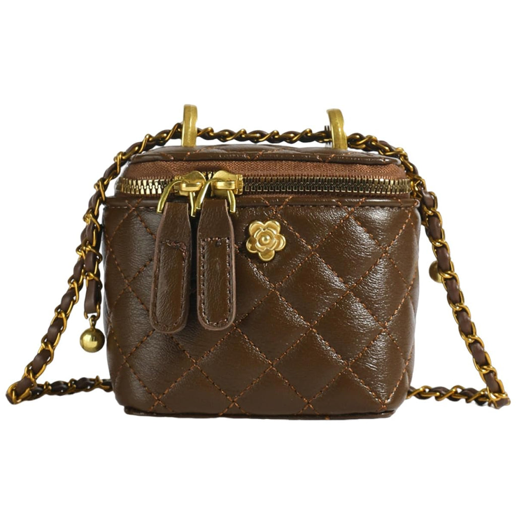 Quilted Leather Crossbody Bag with Chain Strap H83752