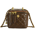 Quilted Leather Crossbody Bag with Chain Strap H83752