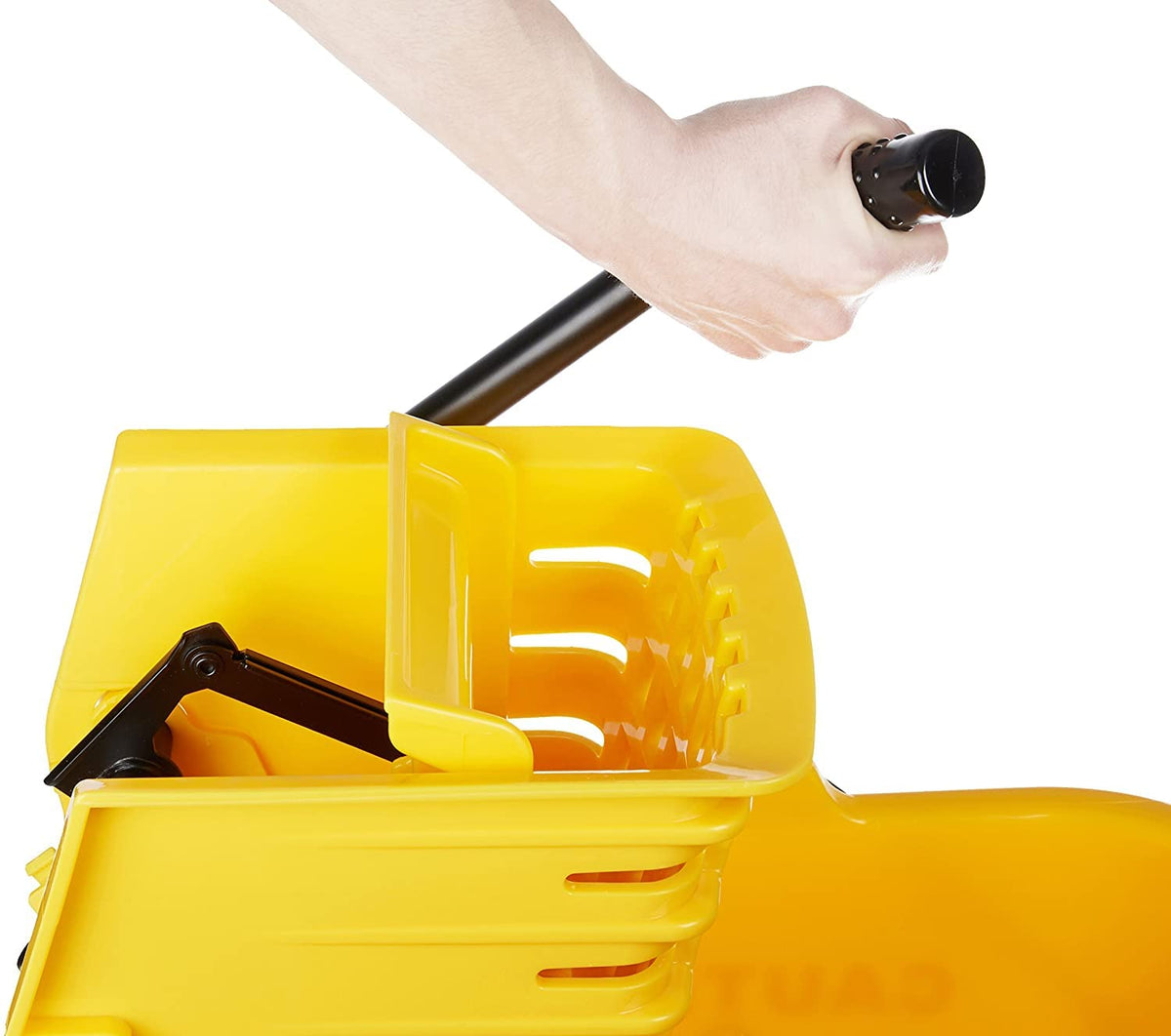 Yellow 35-Quart Mop Bucket on Wheels E60037