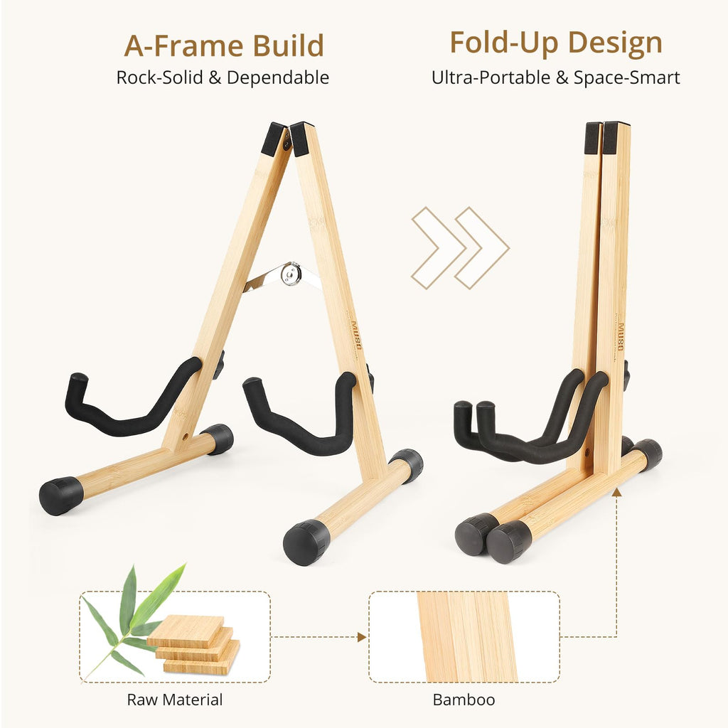 Foldable Wood Guitar Stand T699651