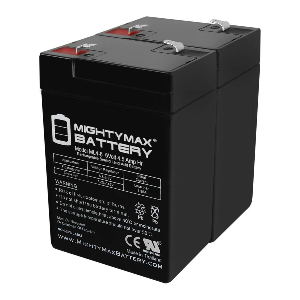 6V 4.5AH SLA Battery 2 Pack G44730