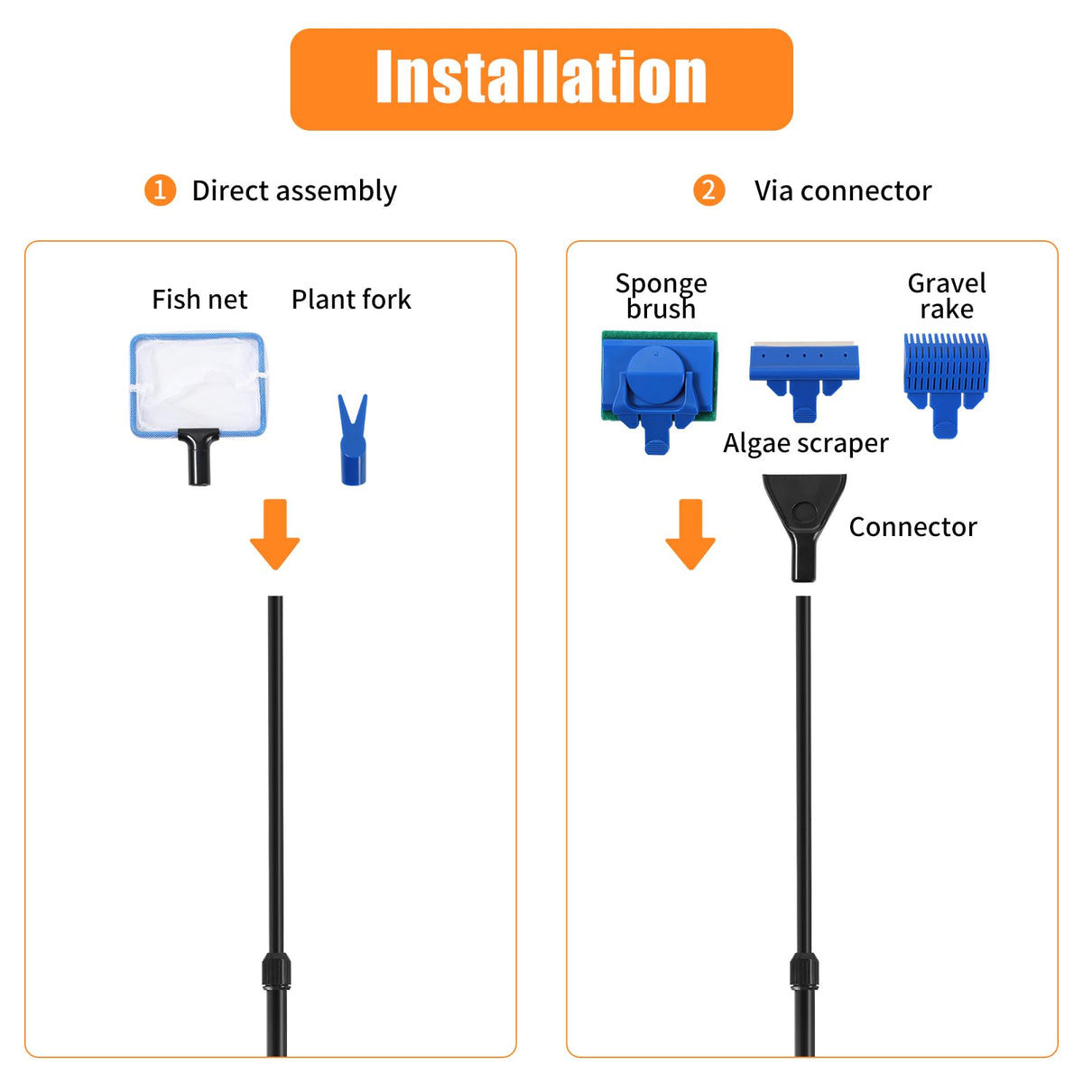 Aquarium Vacuum Siphon 5 in 1 Cleaning Set U52648