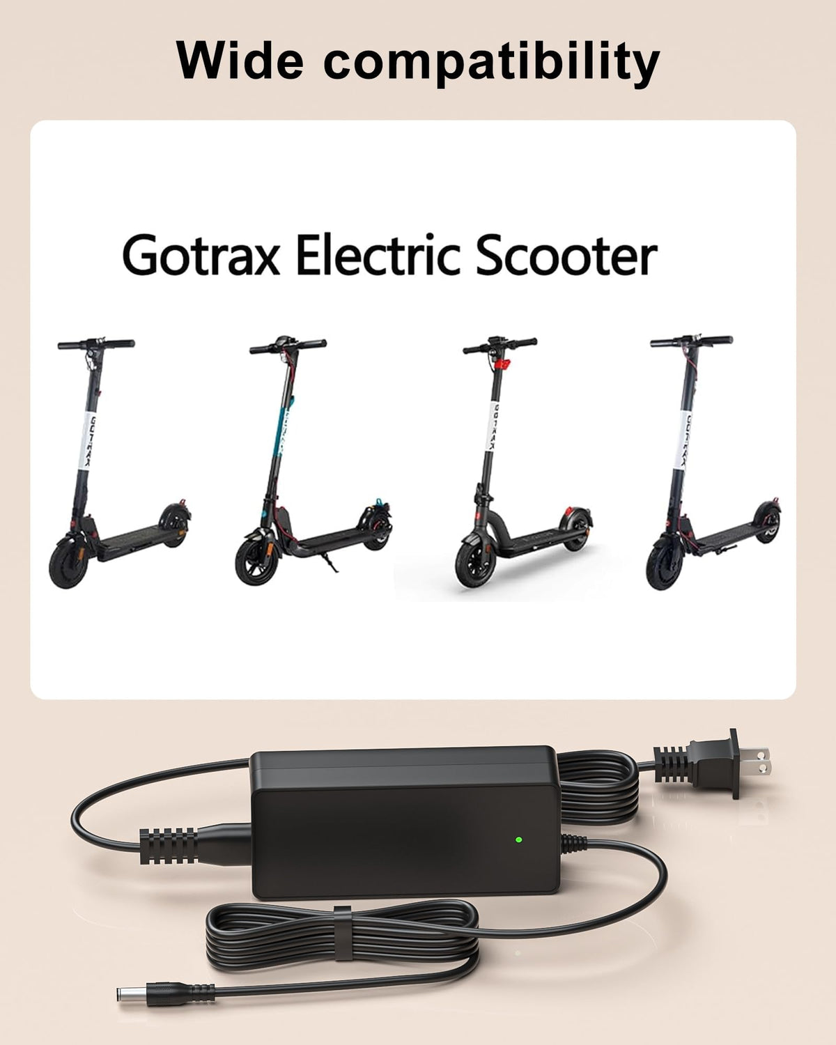 42V 2A Electric Scooter Charger with LED Indicator Light L714