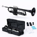 Bb Standard Trumpet Set with Hard Case, 7C Mouthpiece, Cleaning Cloth & Gloves O5001