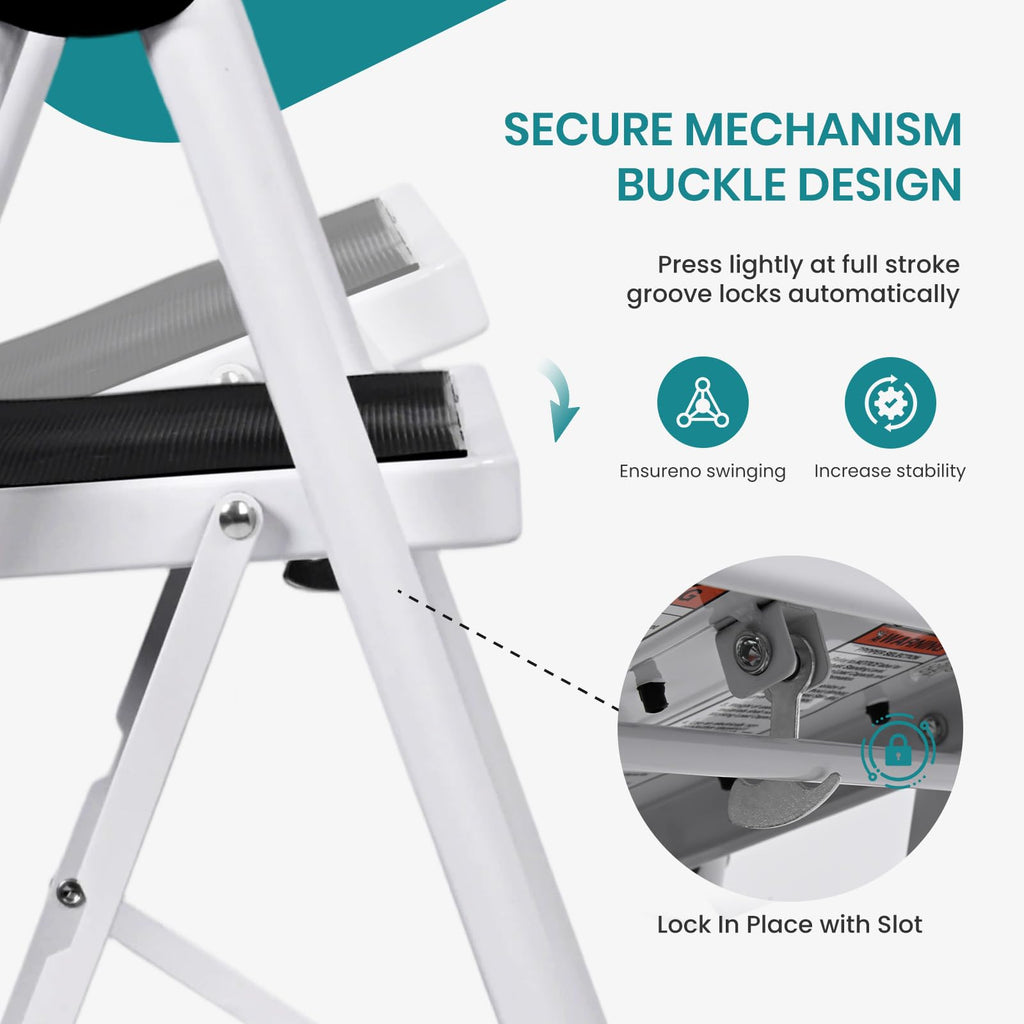 3 Step Ladder with Anti-Slip Pedal & Handrail W8886