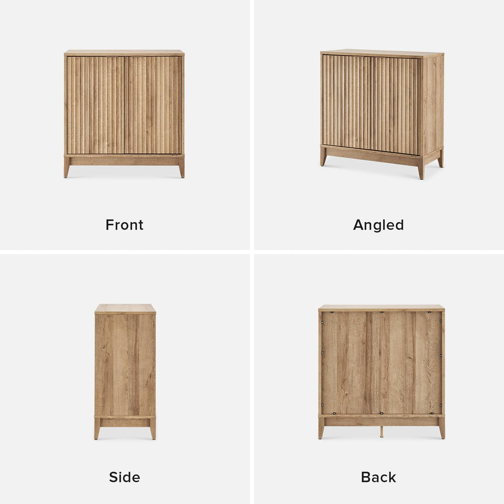 Fluted Storage Cabinet with Adjustable Shelf K851598