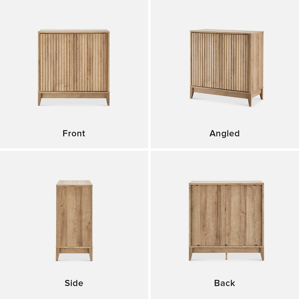 Fluted Storage Cabinet with Adjustable Shelf K851598