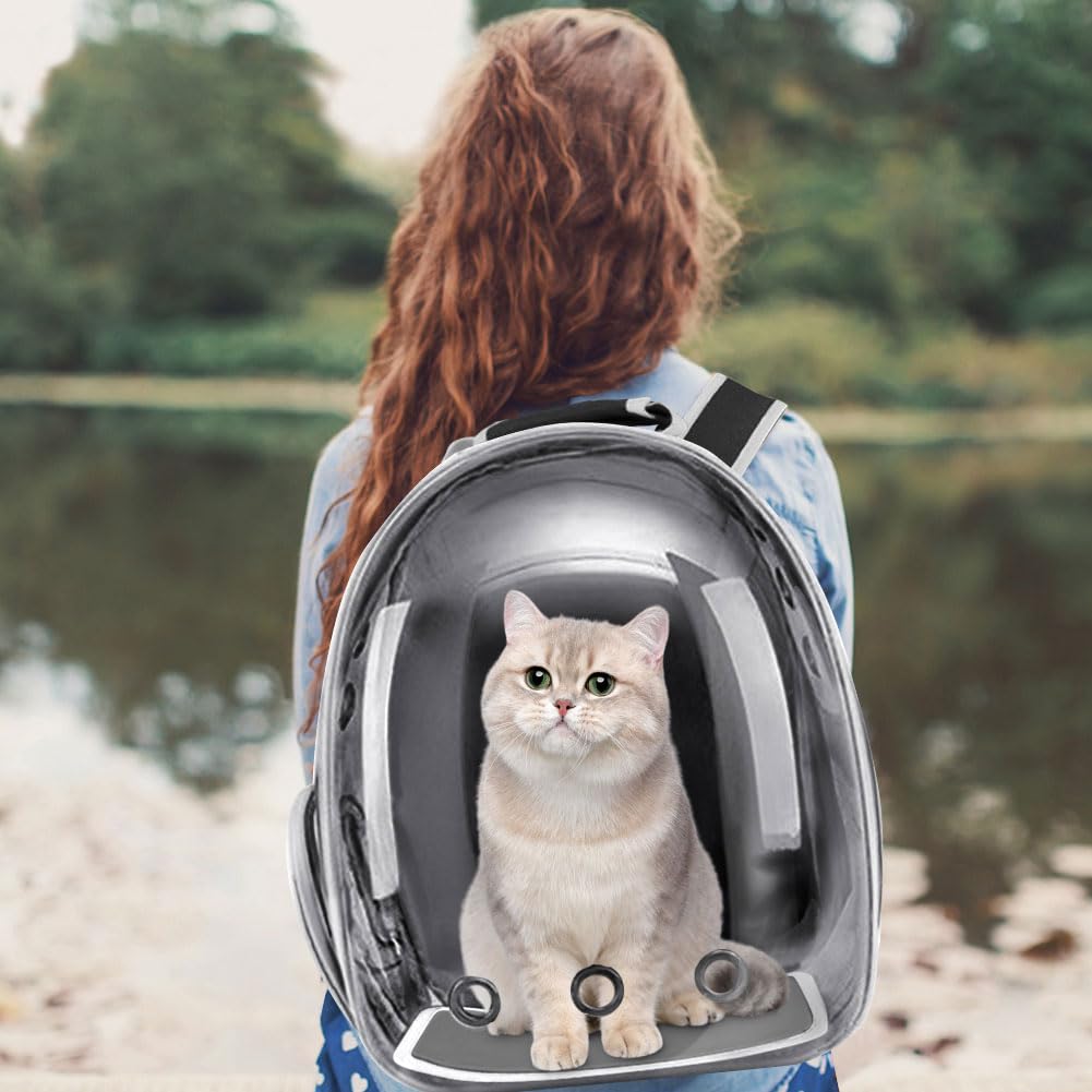 Pet Backpack Carrier with Clear Front and Harness U52354