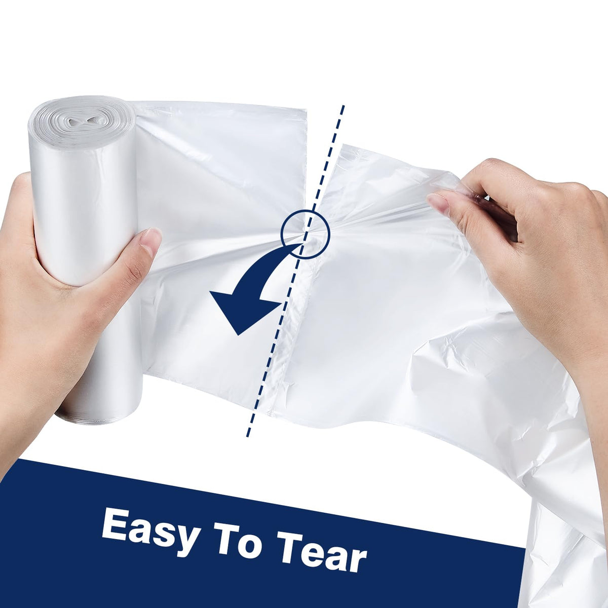 Clear 40-45 Gallon Trash Can Liners, 250 Count K532