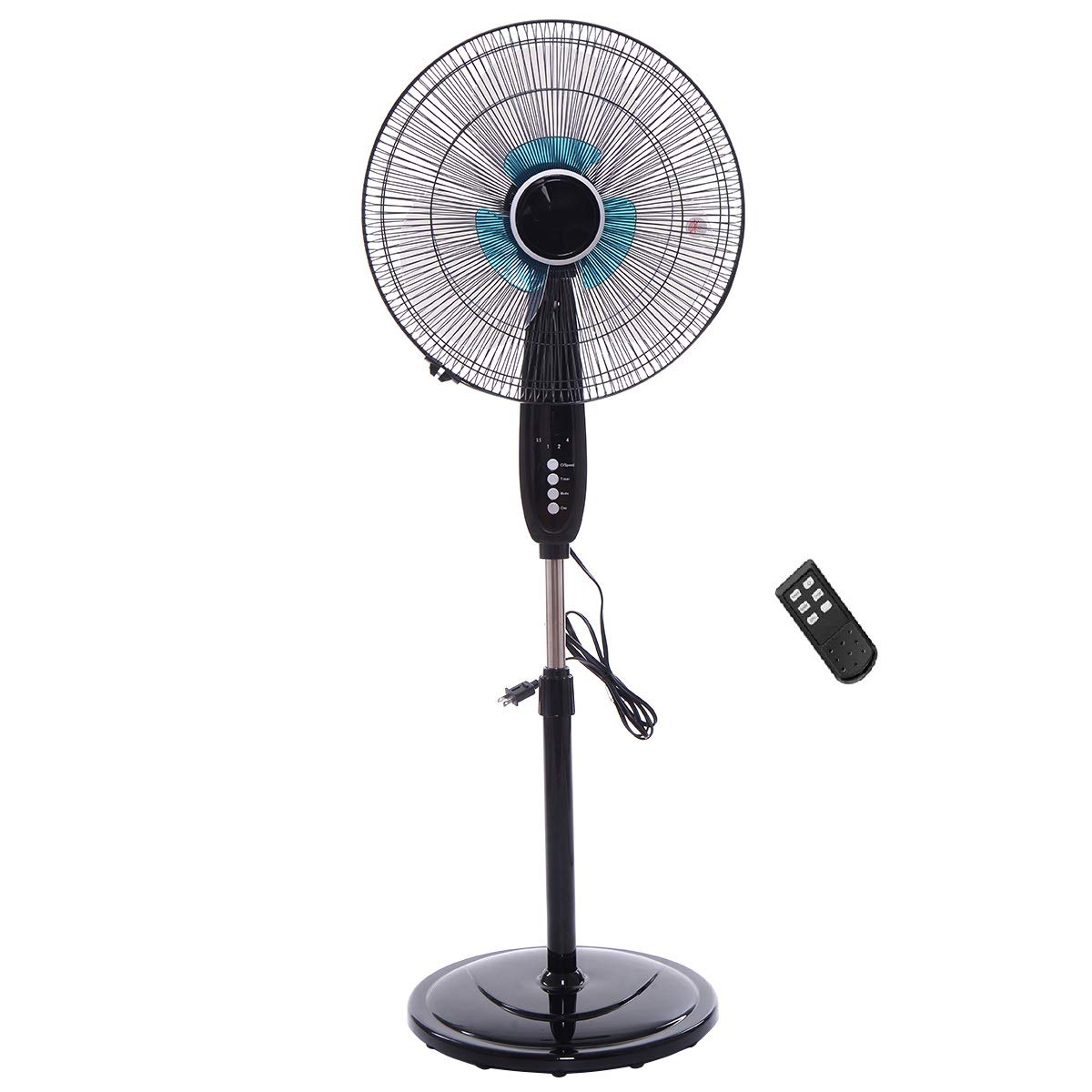16" Oscillating Pedestal Fan with Remote Control T227