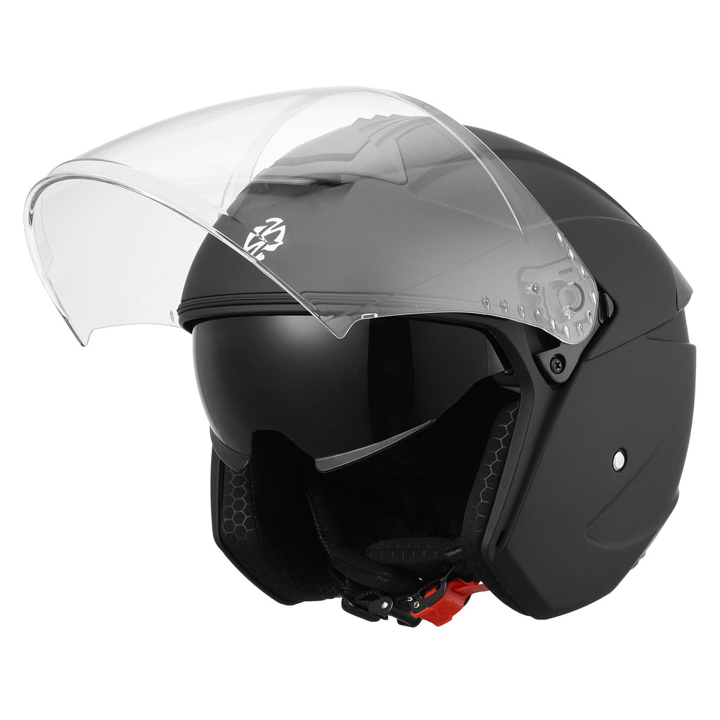 3/4 Motorcycle Helmet DOT Approved Open Face N96676
