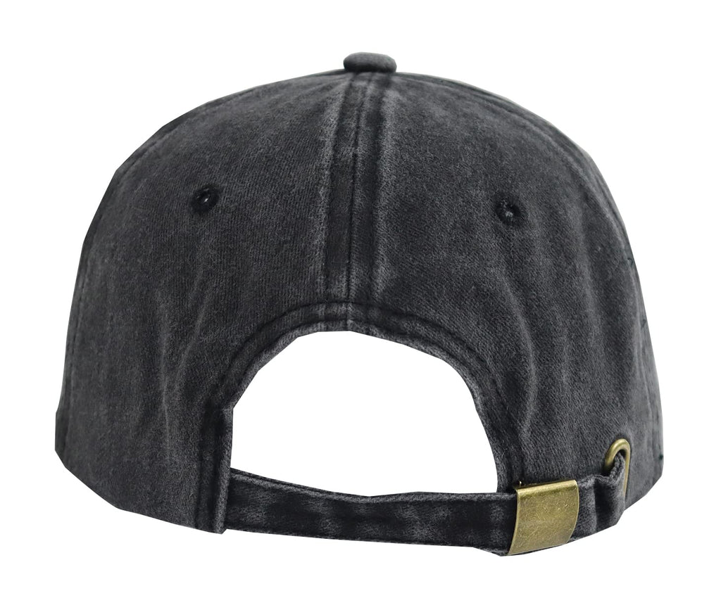 Adjustable Washed Embroidered Vintage Cotton Baseball Cap J58880