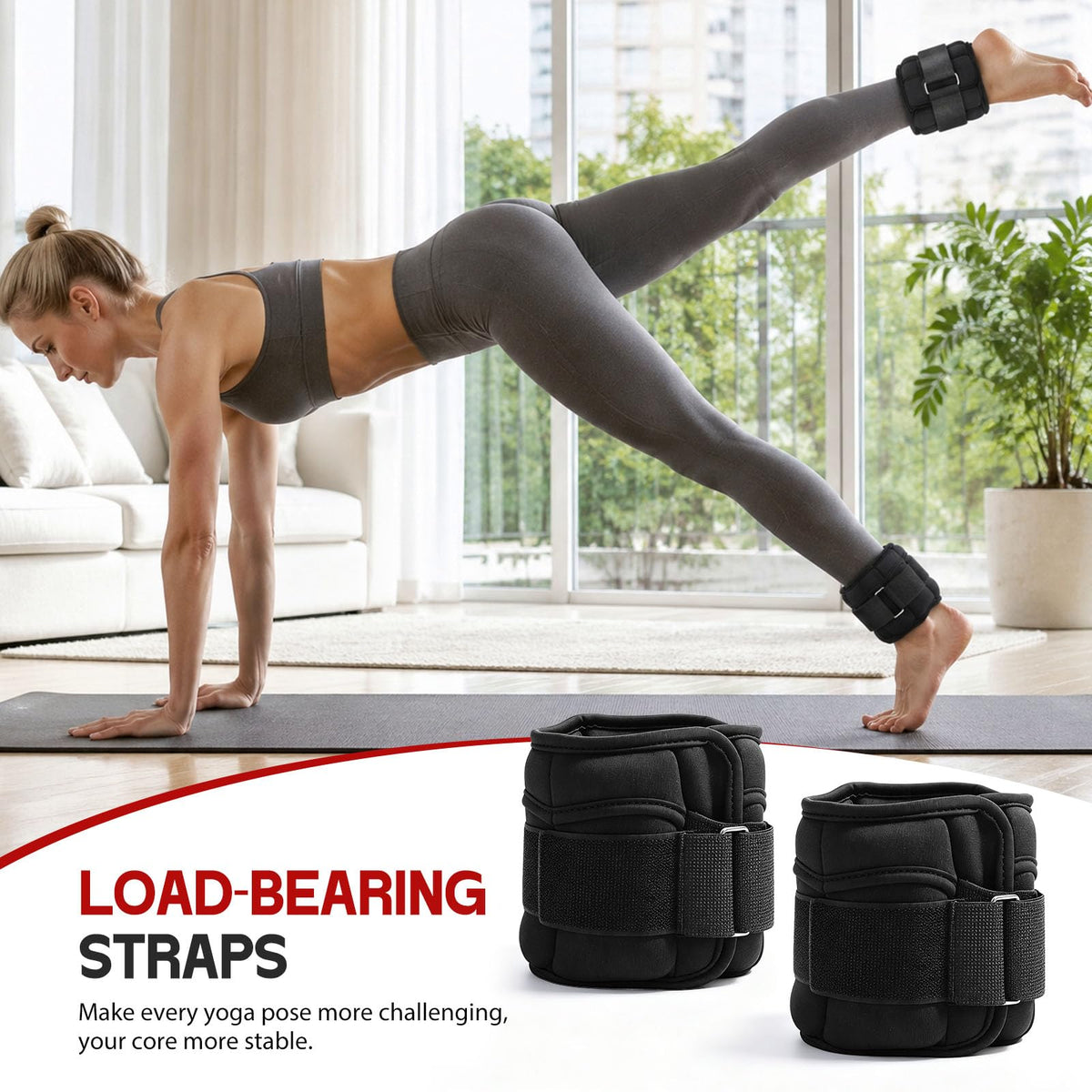Adjustable 10 lbs Ankle Weights Set O2471