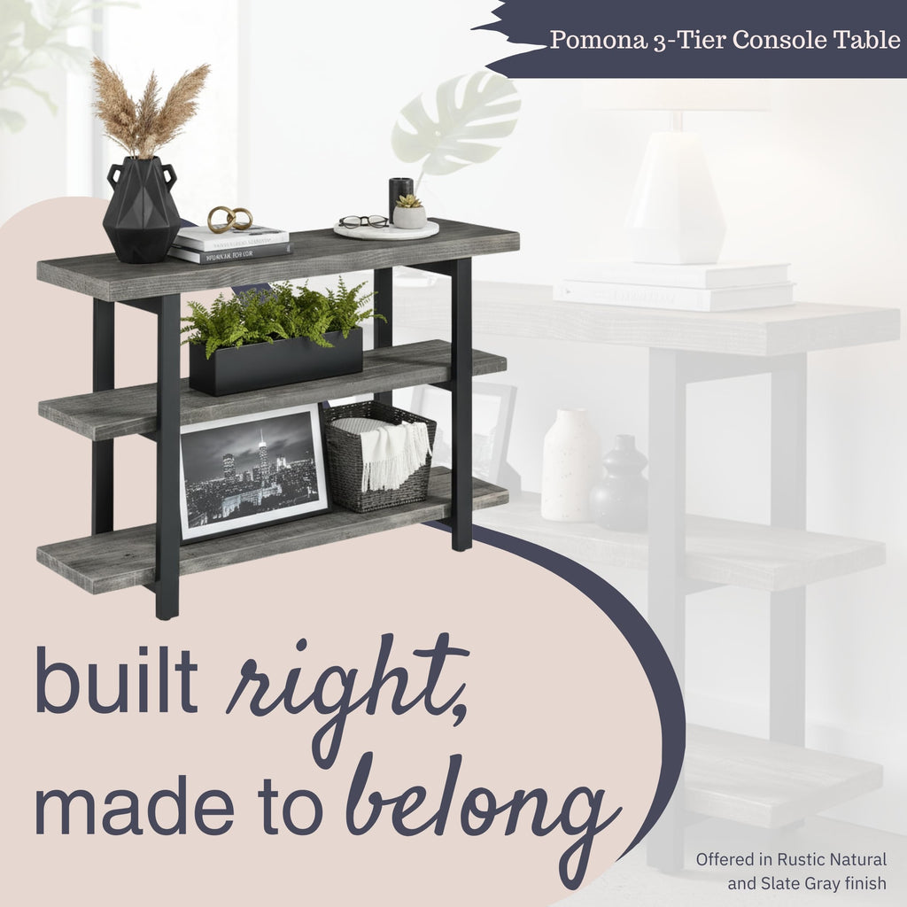 Solid Wood Media Console Table V4940