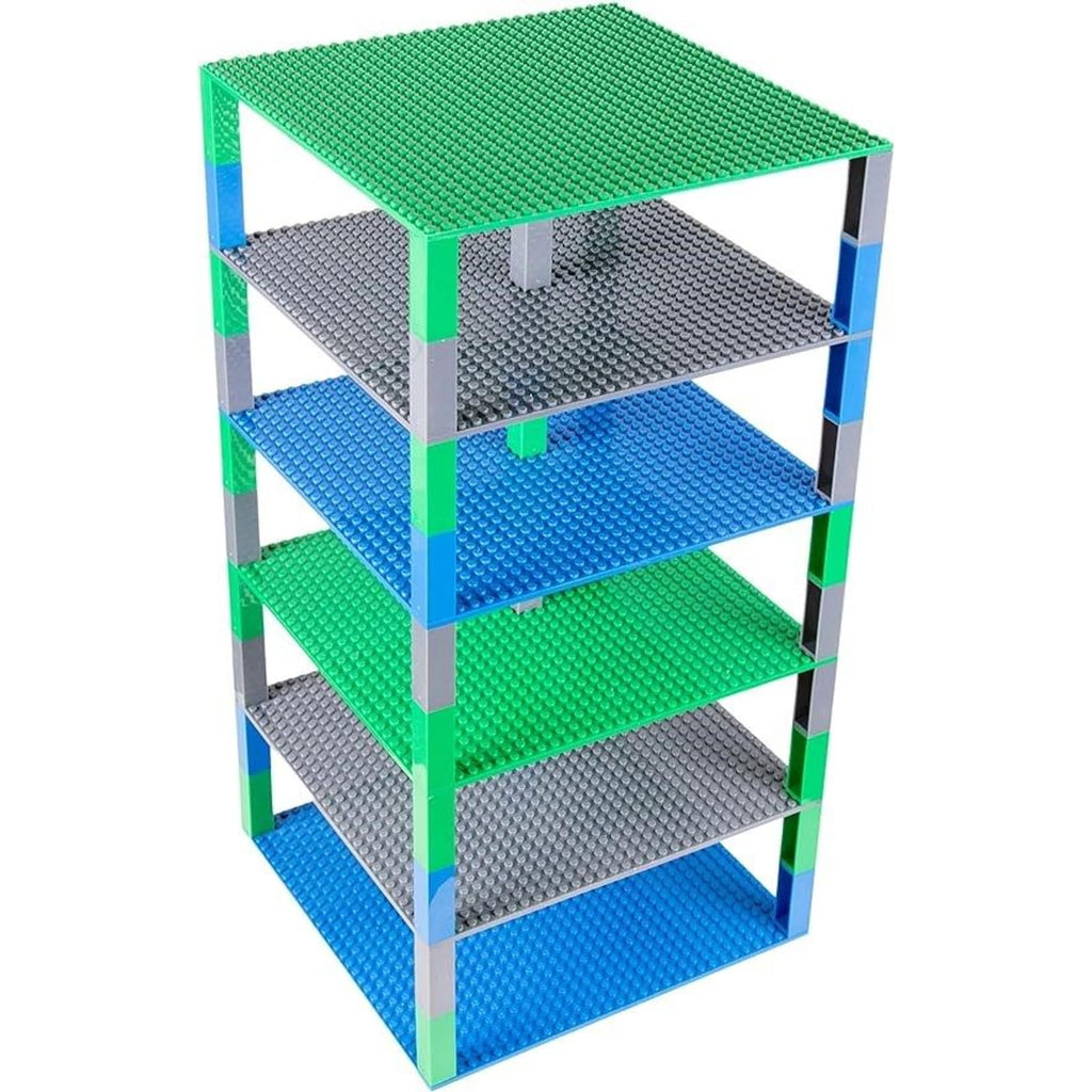 10 x 10 in 6 Baseplates with 50 Stackers Building Toy Blocks M18132