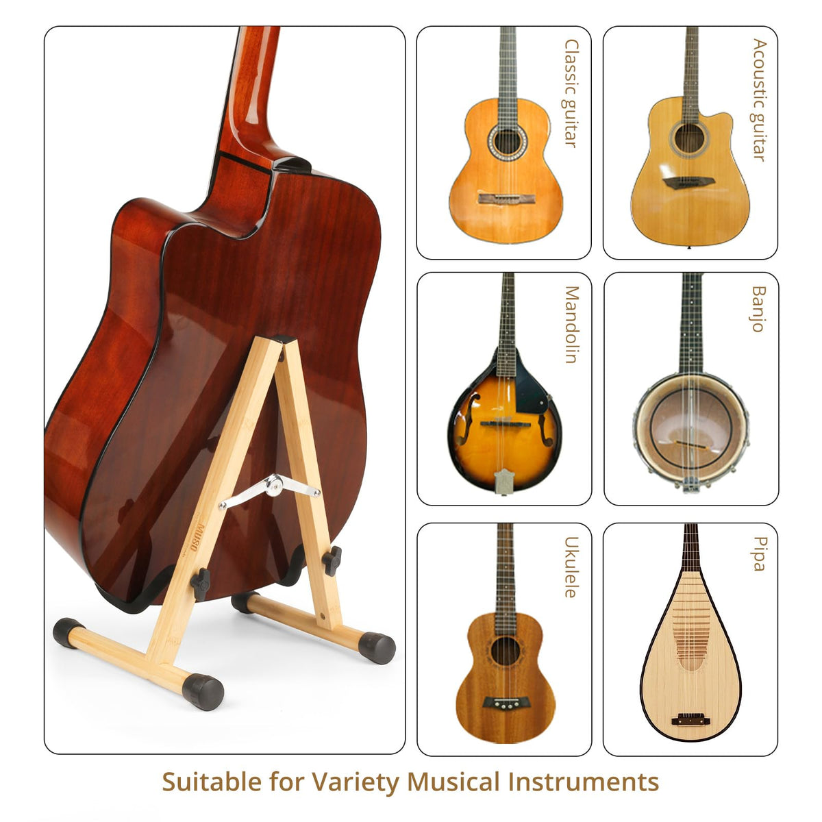 Foldable Wood Guitar Stand T699651