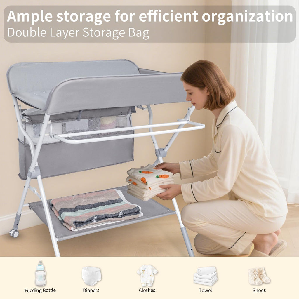 Portable Folding Baby Changing Table with Safety Belt O95276