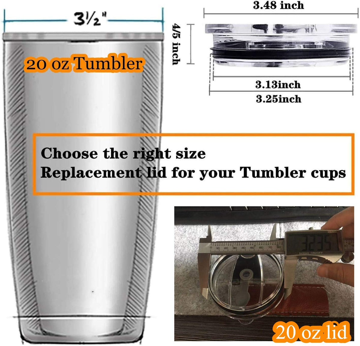 Replacement Flip Lids for Stainless Steel Insulated Tumbler Travel Mug V91825