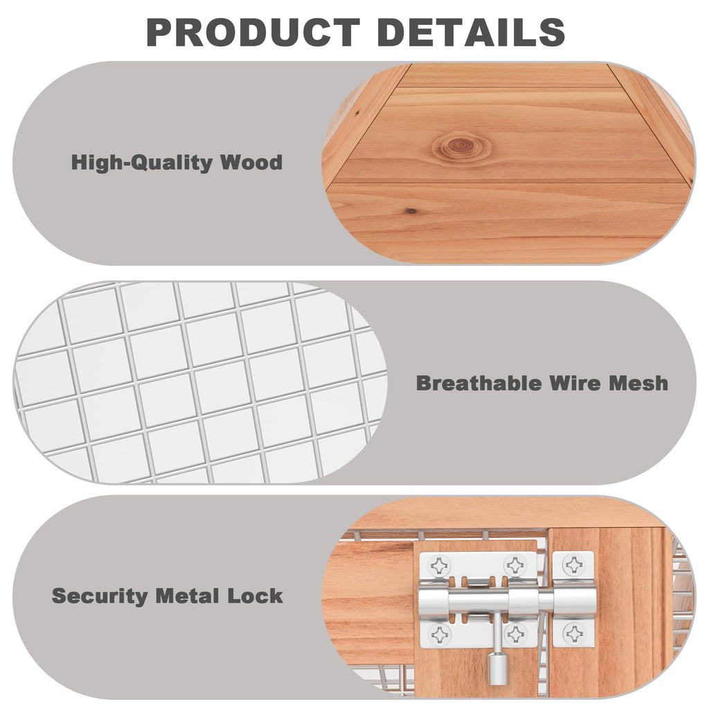 Wooden Chicken Coop and Rabbit Hutch M9117