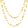 14k Yellow Gold Cuban Curb Link Chain Necklace F155253