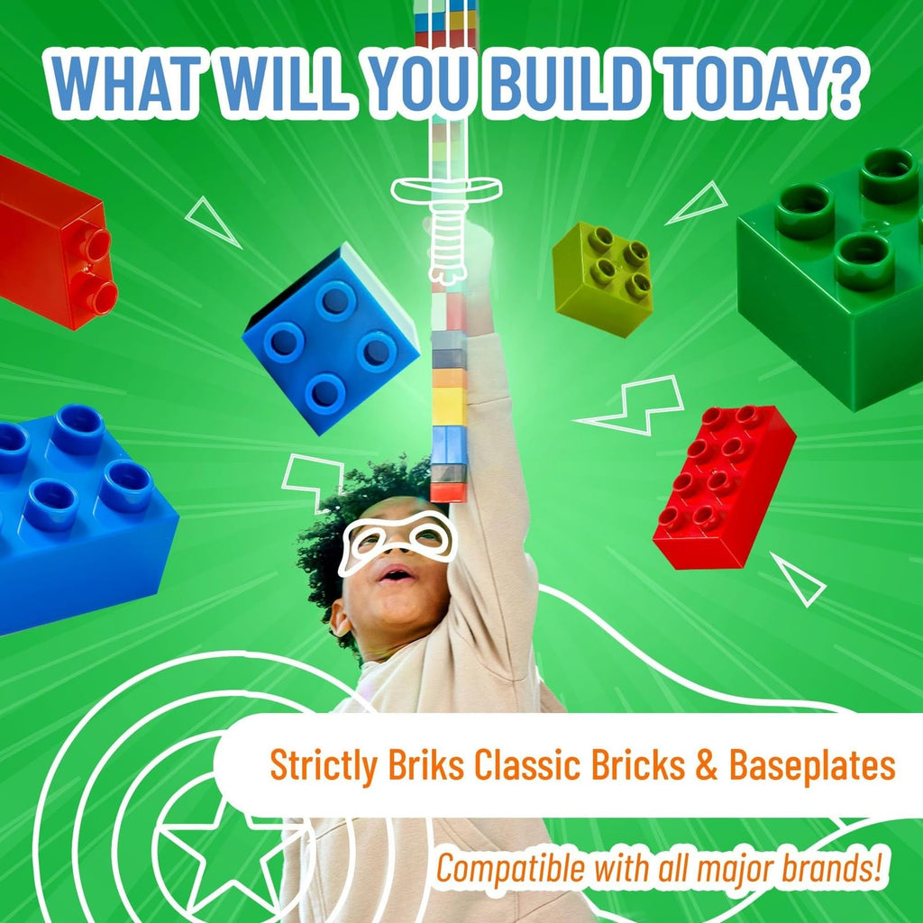 10 x 10 in 6 Baseplates with 50 Stackers Building Toy Blocks M18132