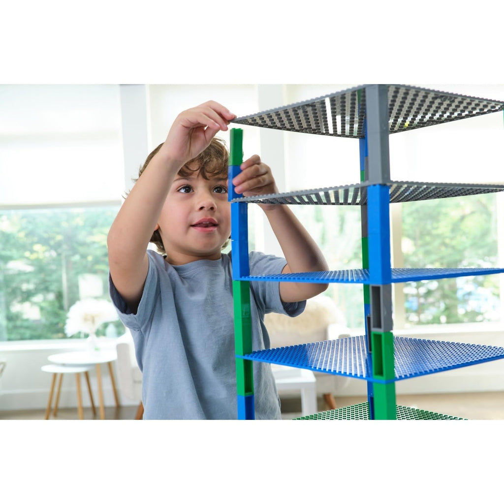 10 x 10 in 6 Baseplates with 50 Stackers Building Toy Blocks M18132