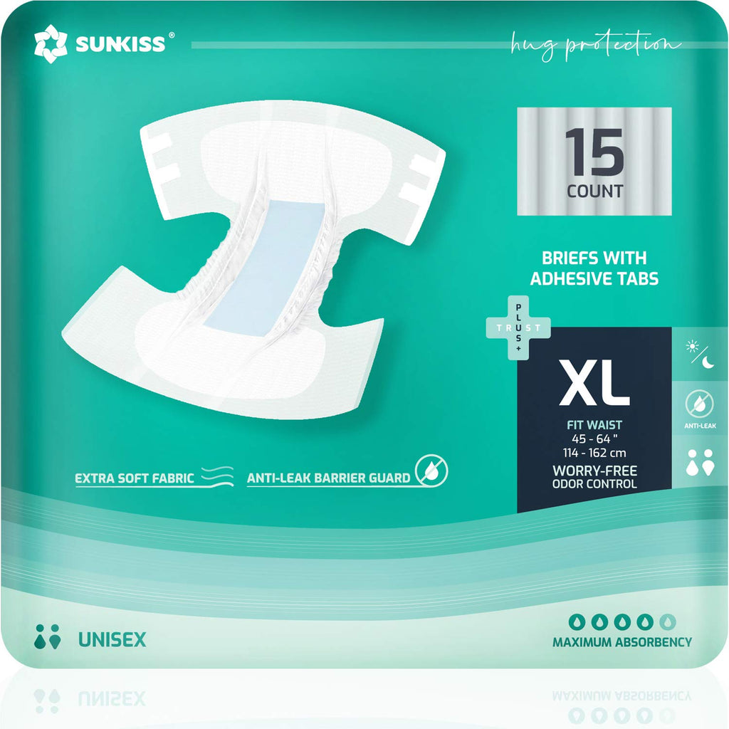 Adult Diapers XLarge 60 Count & Wet Wipes 200 Count Bundle W633