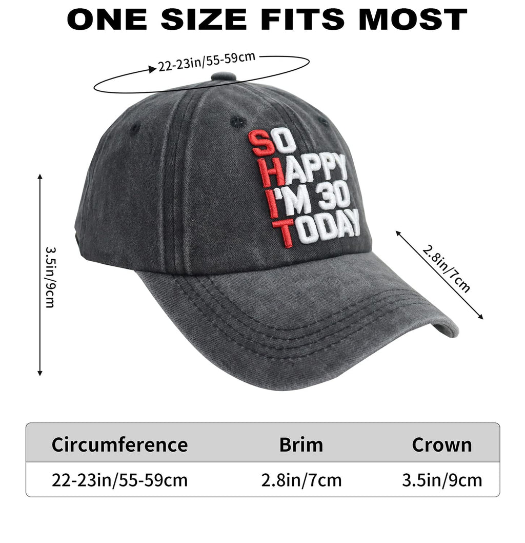 Adjustable Washed Embroidered Vintage Cotton Baseball Cap J58880