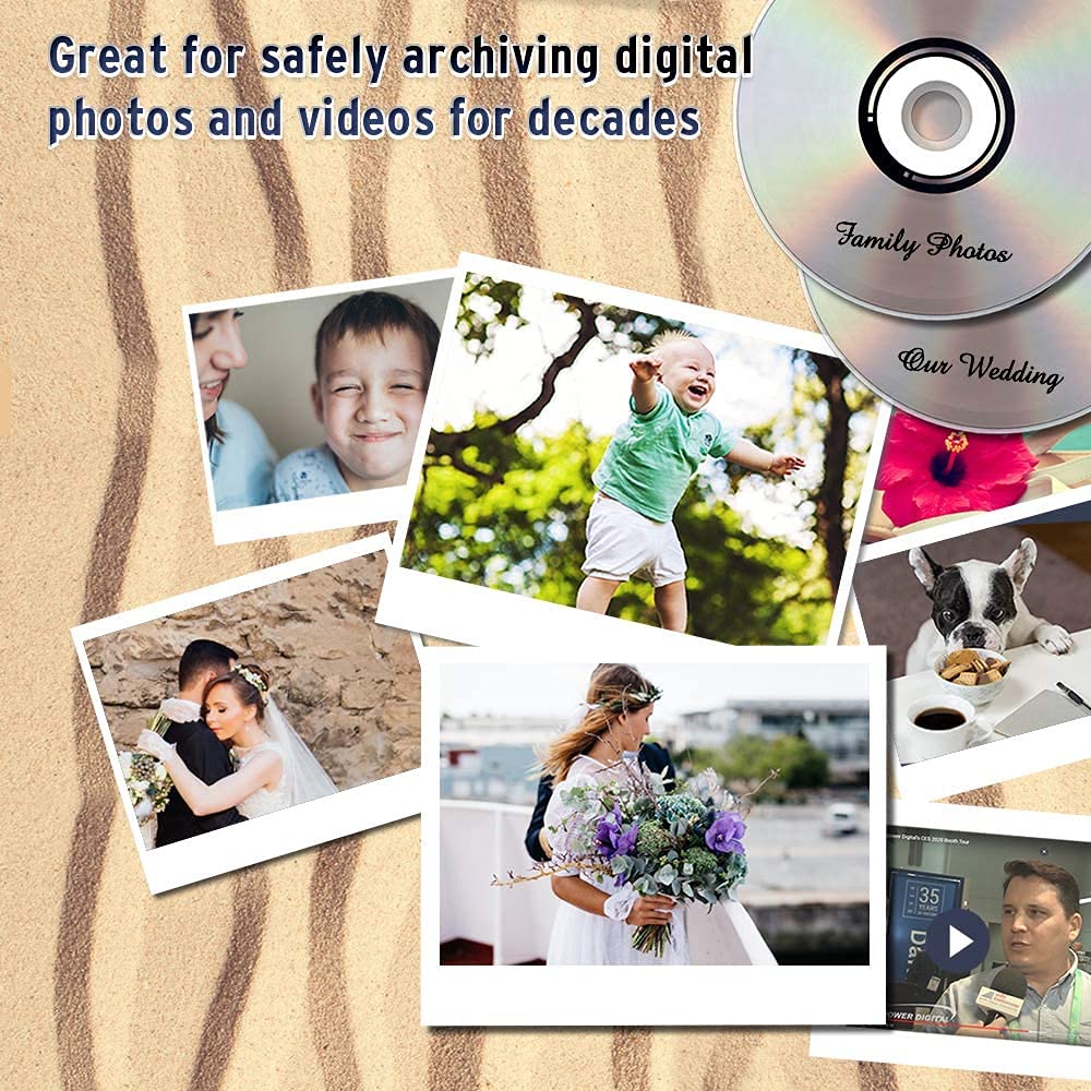 50 GB BD-R DL Glossy White Inkjet Printable Blu-Ray Double Layer 10-Disc Spindle N77368