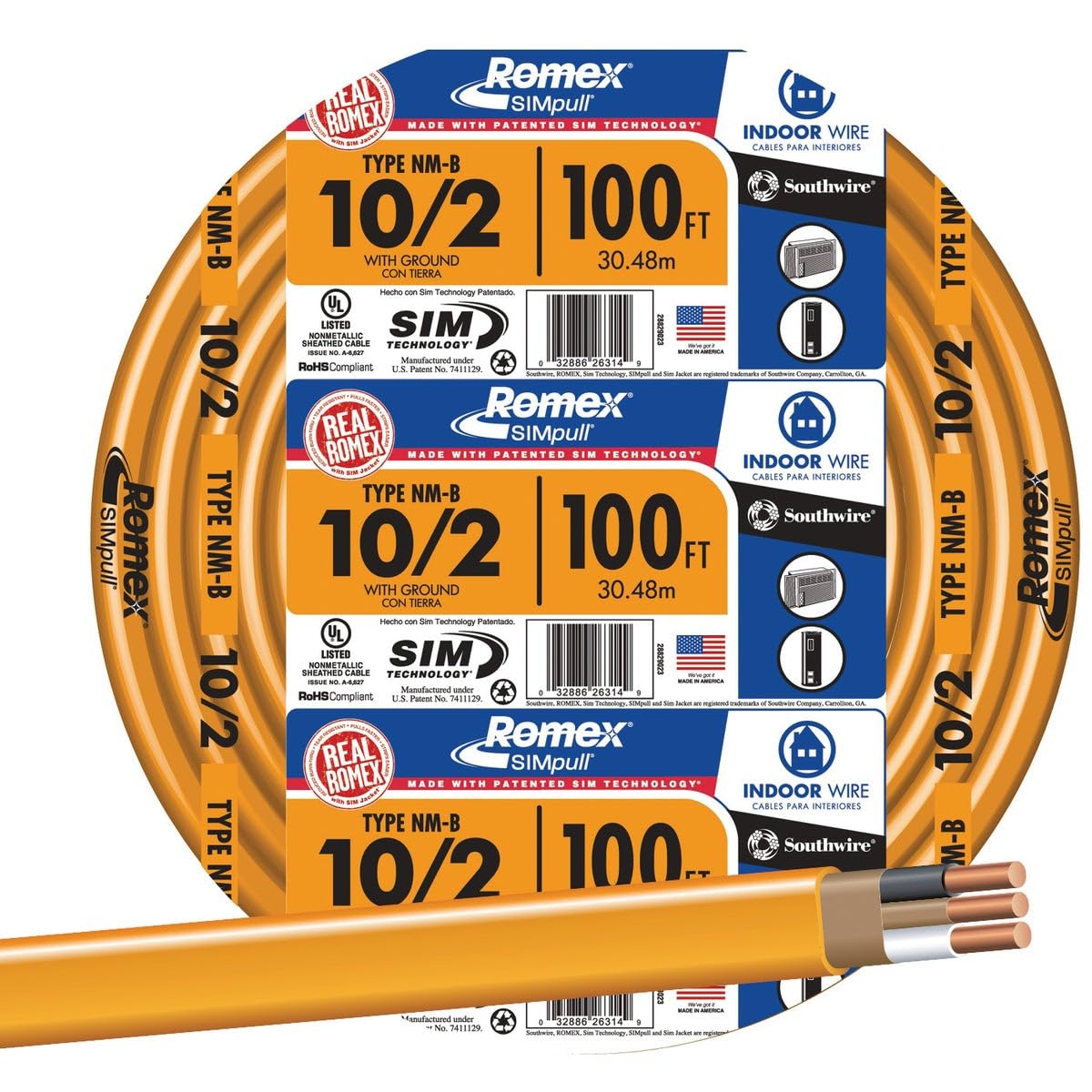 100' 10/2 NMB W/G Cable G41270