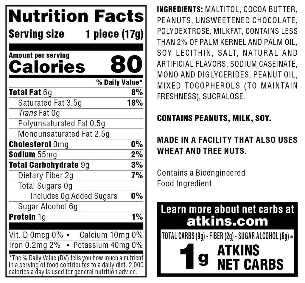 Dark Chocolate Protein Shake, 15g Protein, 2g Net Carb, 12 Count & Peanut Butter Cups, 0g Sugar, 20 Count L800