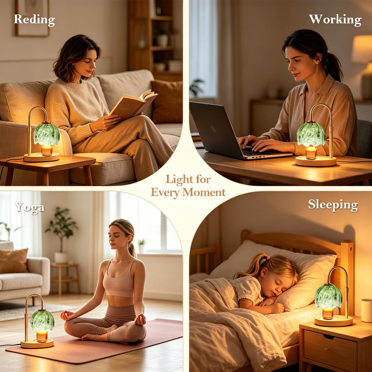 Flower Candle Warmer Lamp with Timer H12720
