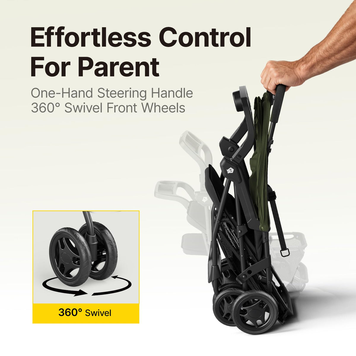 Lightweight Umbrella Travel Stroller with Near-Flat Recline Seat O42307